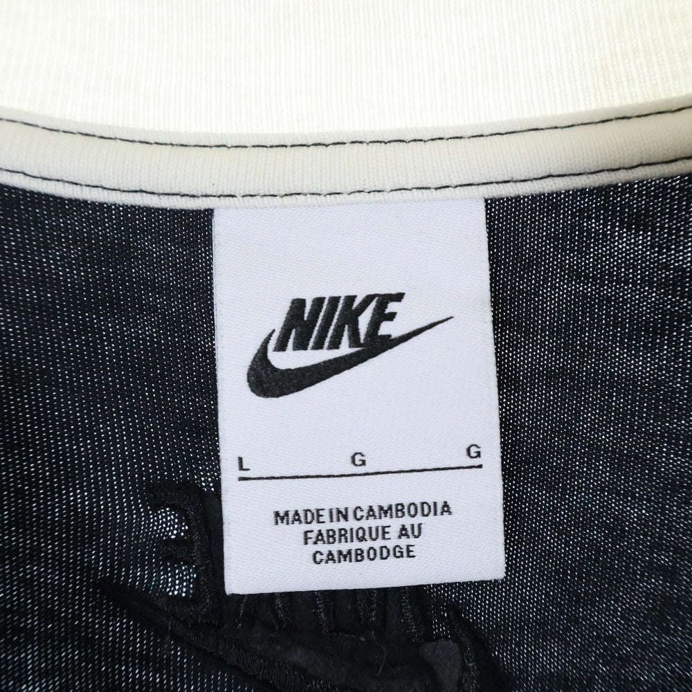 NIKE(ナイキ) OVER SIZE PRINT TEE オーバーサイズ プリント クルーネック 半袖Tシャツ カットソー ブラック/ホワイト HF4602-010