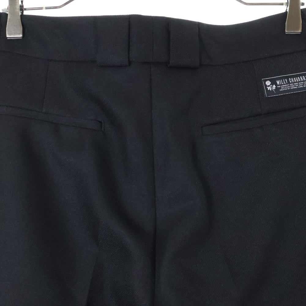 WILLY CHAVARRIA(ウィリーチャバリア) 2TUCK TAPERED PANTS 2タック テーパード パンツ ブラック