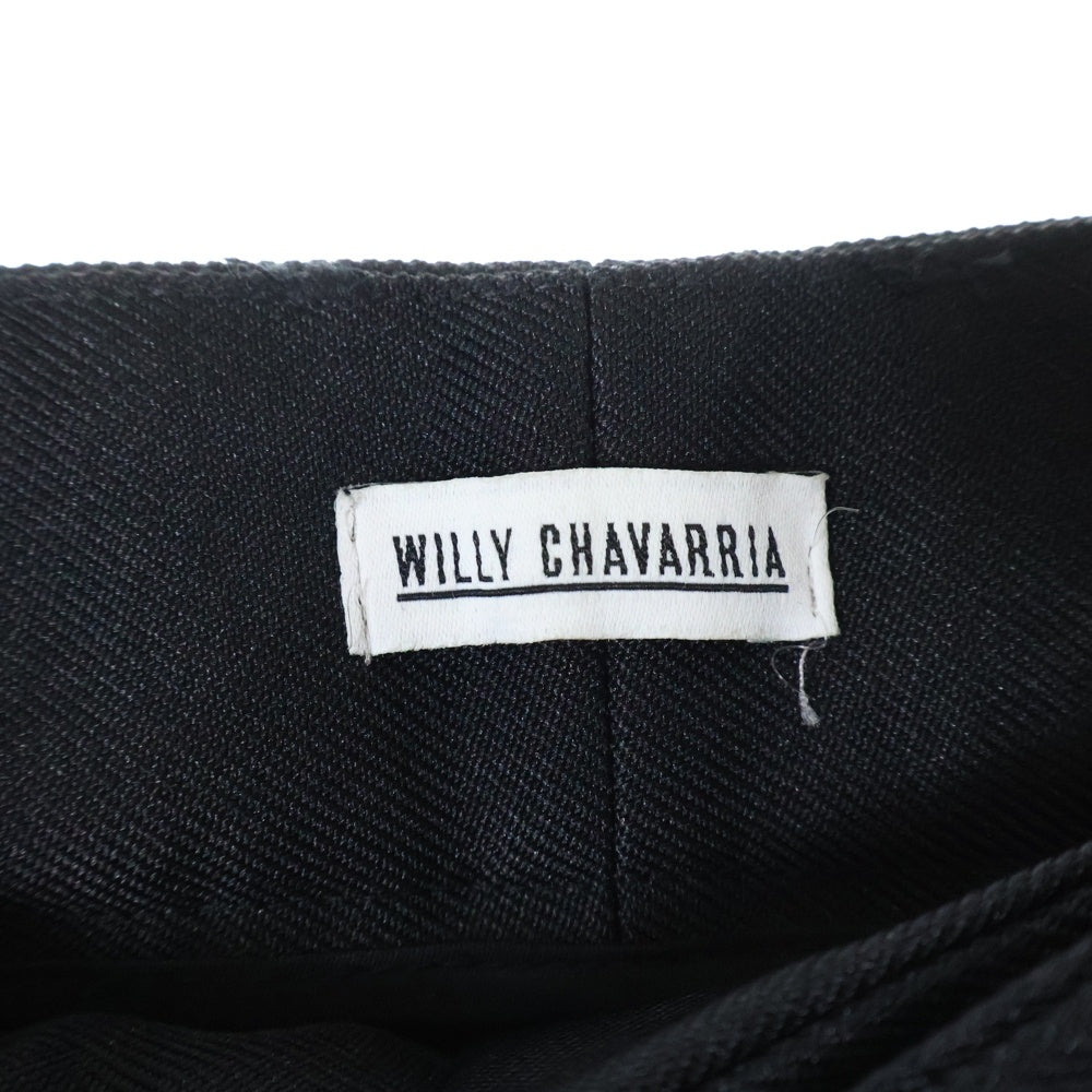 WILLY CHAVARRIA(ウィリーチャバリア) 2TUCK TAPERED PANTS 2タック テーパード パンツ ブラック