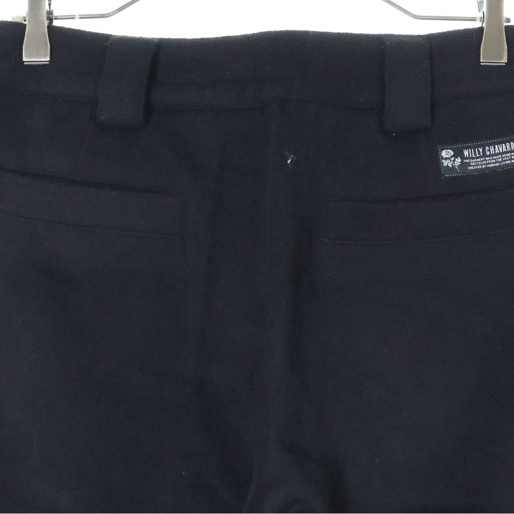 WILLY CHAVARRIA(ウィリーチャバリア) WOOL WIDE PANTS ウール ワイド パンツ ブラック