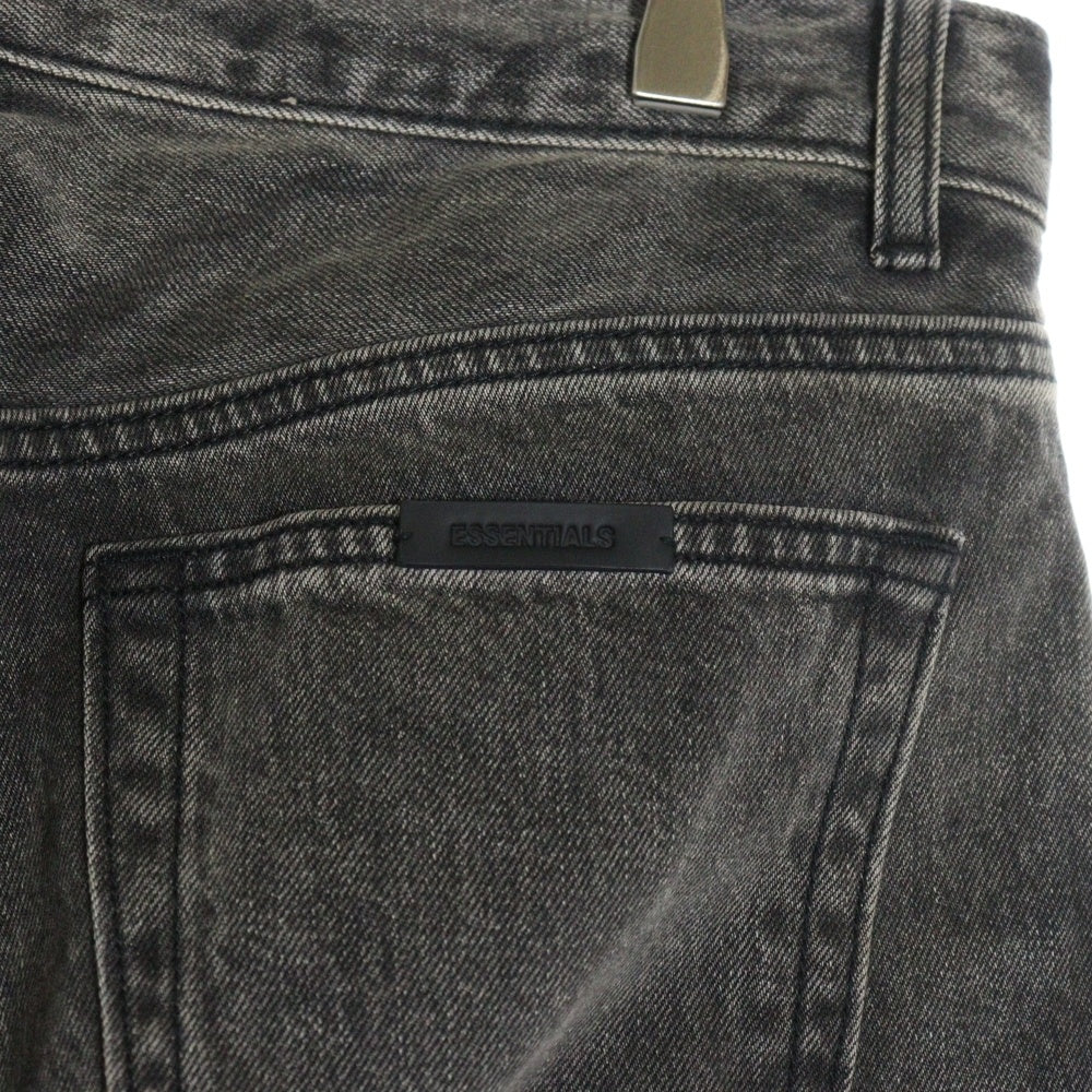 FEAR OF GOD ESSENTIALS(フィアオブゴッド エッセンシャルズ) 24AW 5POCKET DENIM PANTS 5ポケット ダメージ加工 デニムパンツ ブラック