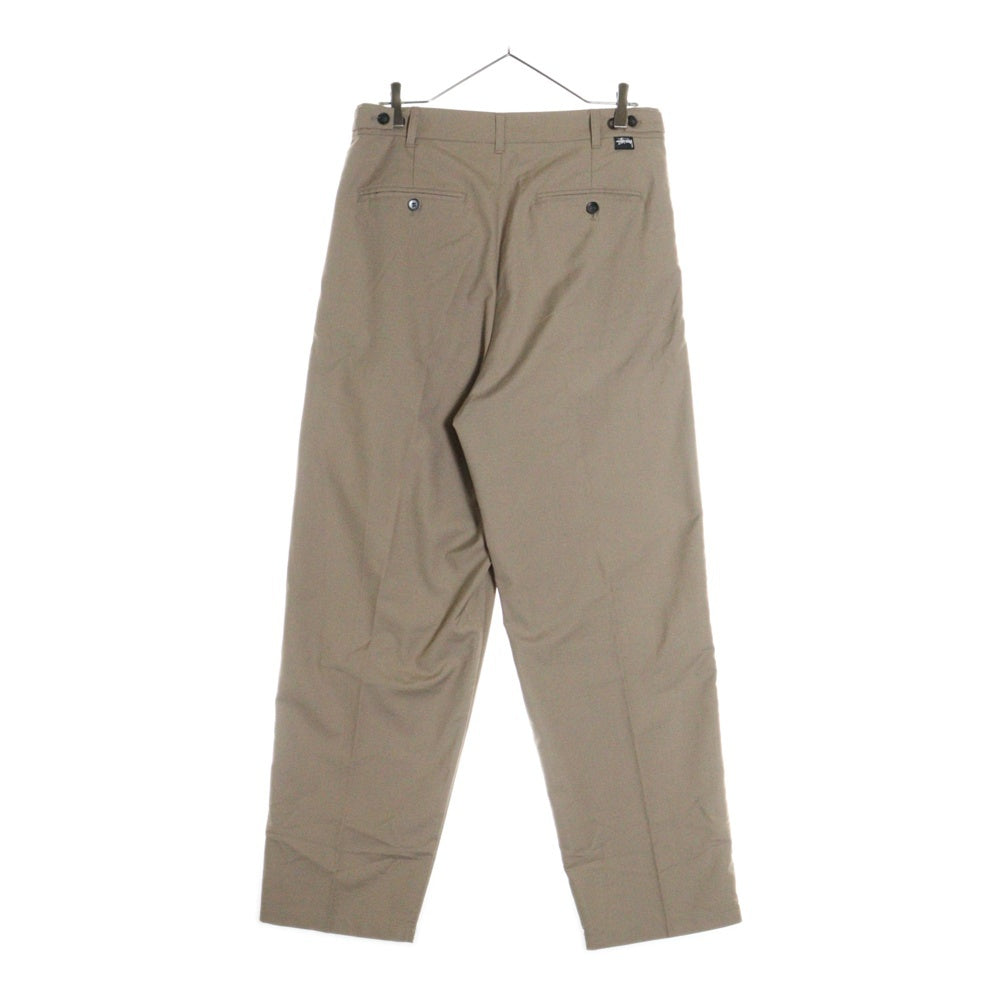 STUSSY(ステューシー) VOLUME PLEATED TROUSER PANTS ボリューム トラウザー プリーツド パンツ ベージュ