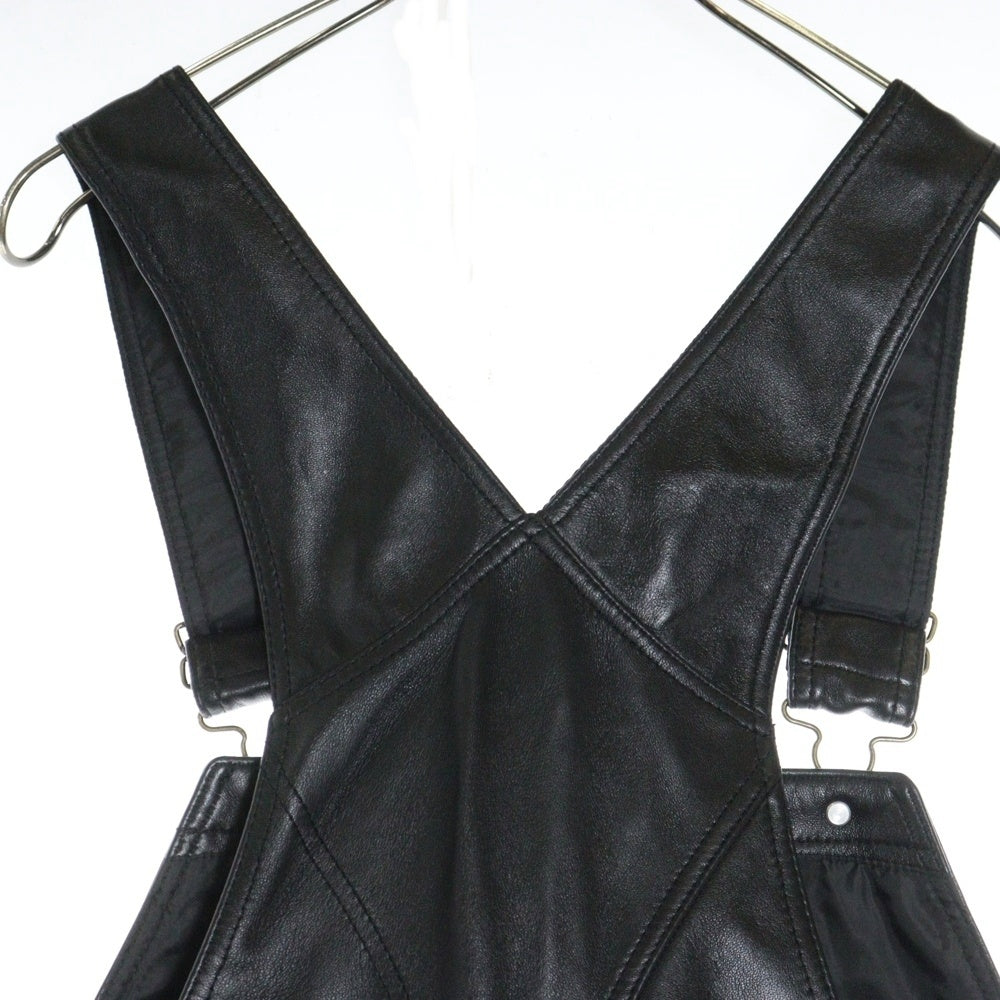 SUPREME(シュプリーム) 23AW ×Dickies Leather Overalls ディッキーズ レザーオーバーオール ブラック