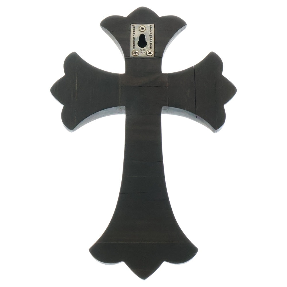 CHROME HEARTS(クロムハーツ) EBONY CROSS LRG ラージCHクロス付き エボニー壁掛けオブジェ シルバー/ブラウン ■