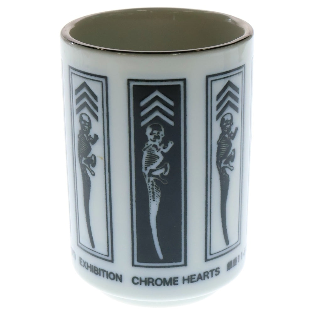 CHROME HEARTS(クロムハーツ) FOTI フォティ 湯呑み ノベルティ グラス ホワイト/ブラック ■
