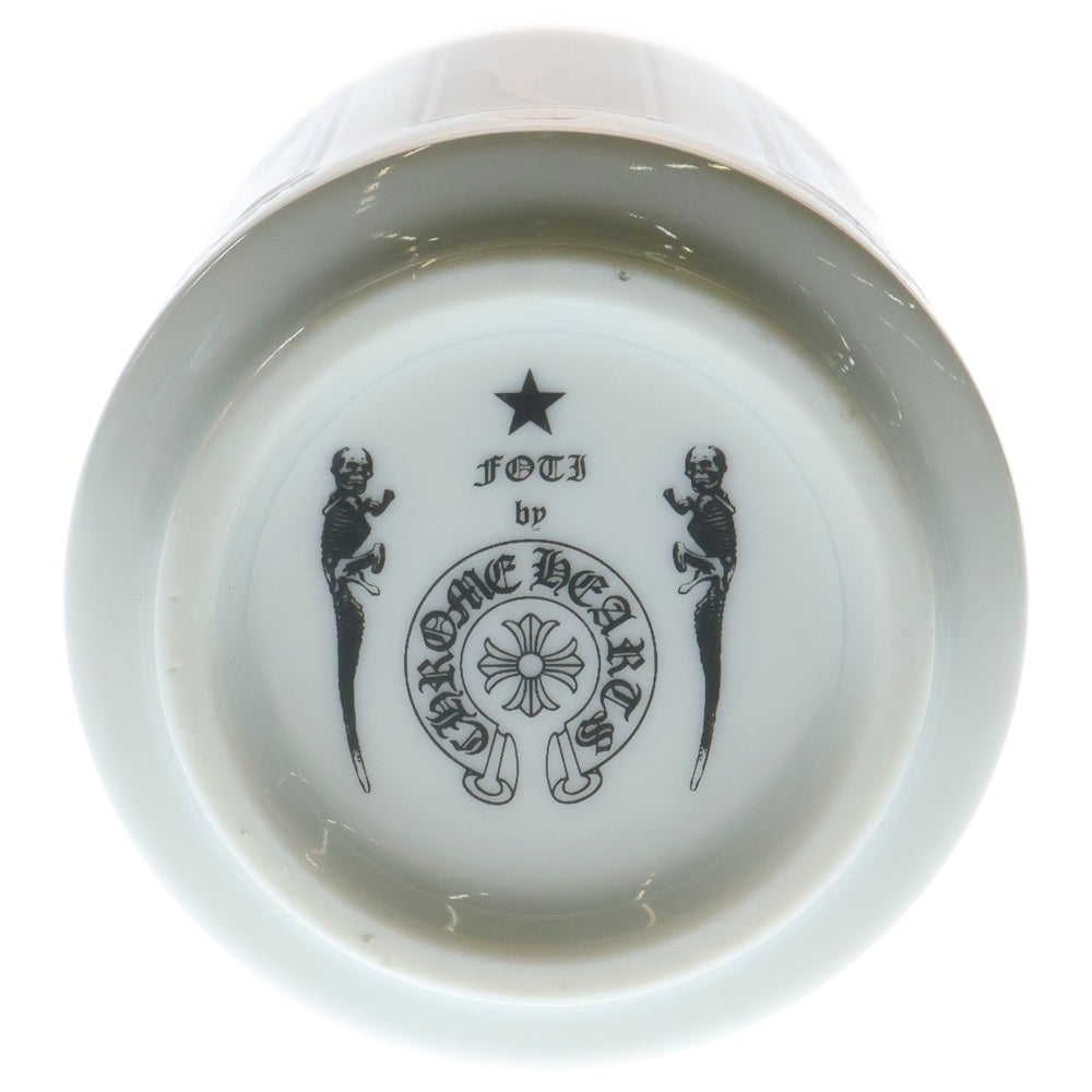 CHROME HEARTS(クロムハーツ) FOTI フォティ 湯呑み ノベルティ グラス ホワイト/ブラック ■