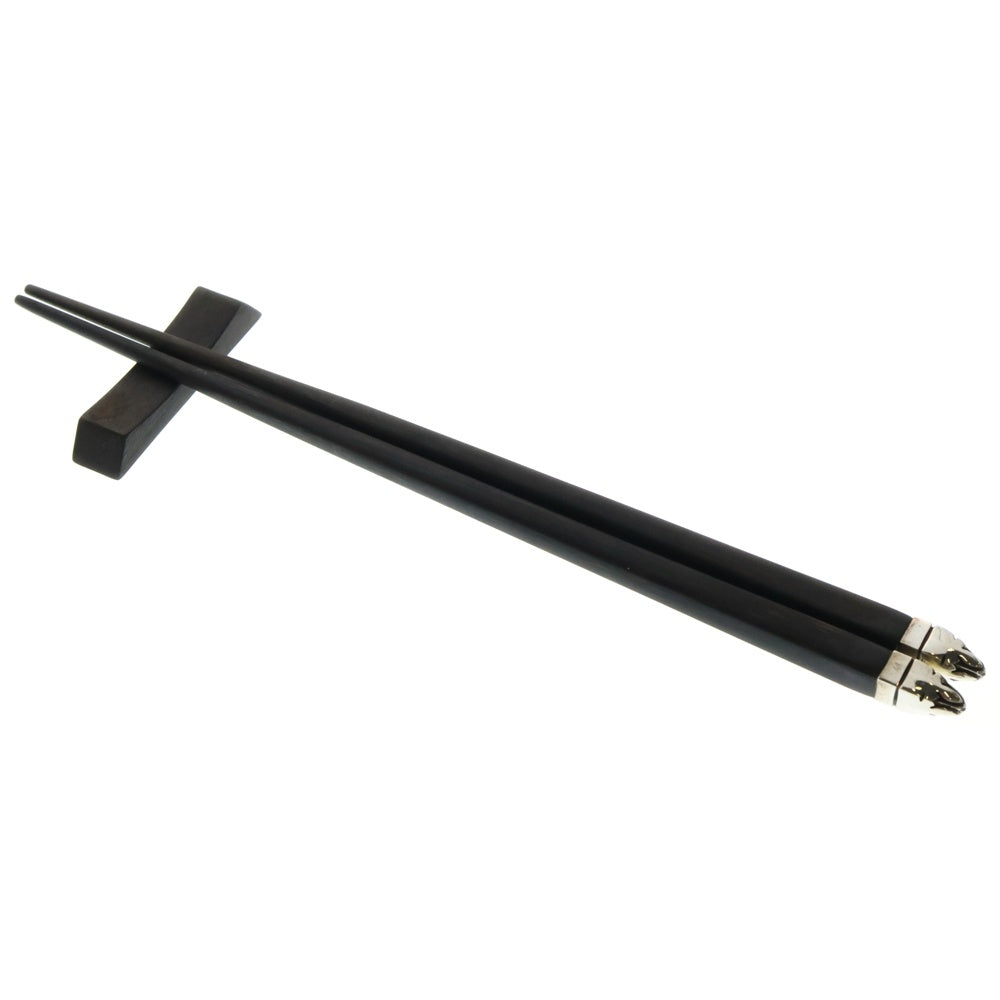 CHROME HEARTS(クロムハーツ) CHOPSTICKS チョップスティックス フレアニーモチーフ エボニーウッド 箸 箸置き セット シルバー/ブラウン