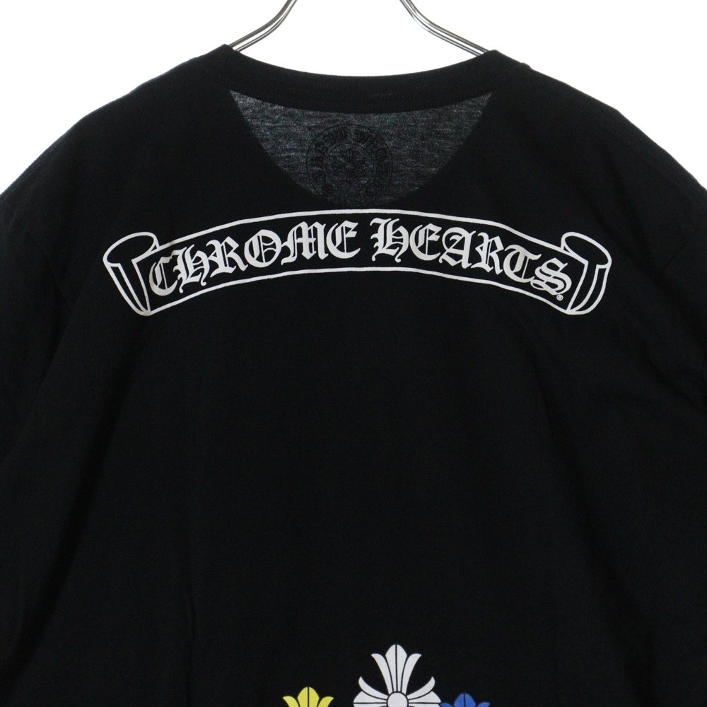 CHROME HEARTS(クロムハーツ) MLTCOL CEM CRS T-SHRT マルチカラーセメタリークロスプリント クルーネック 半袖Tシャツ カットソー ブラック