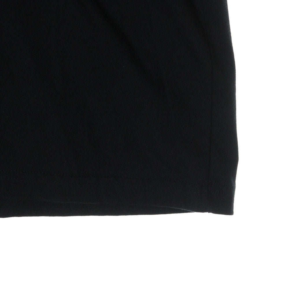 CHROME HEARTS(クロムハーツ) CH L/S ネックロゴプリント 袖フローラル クルーネック 長袖Tシャツ カットソー ブラック