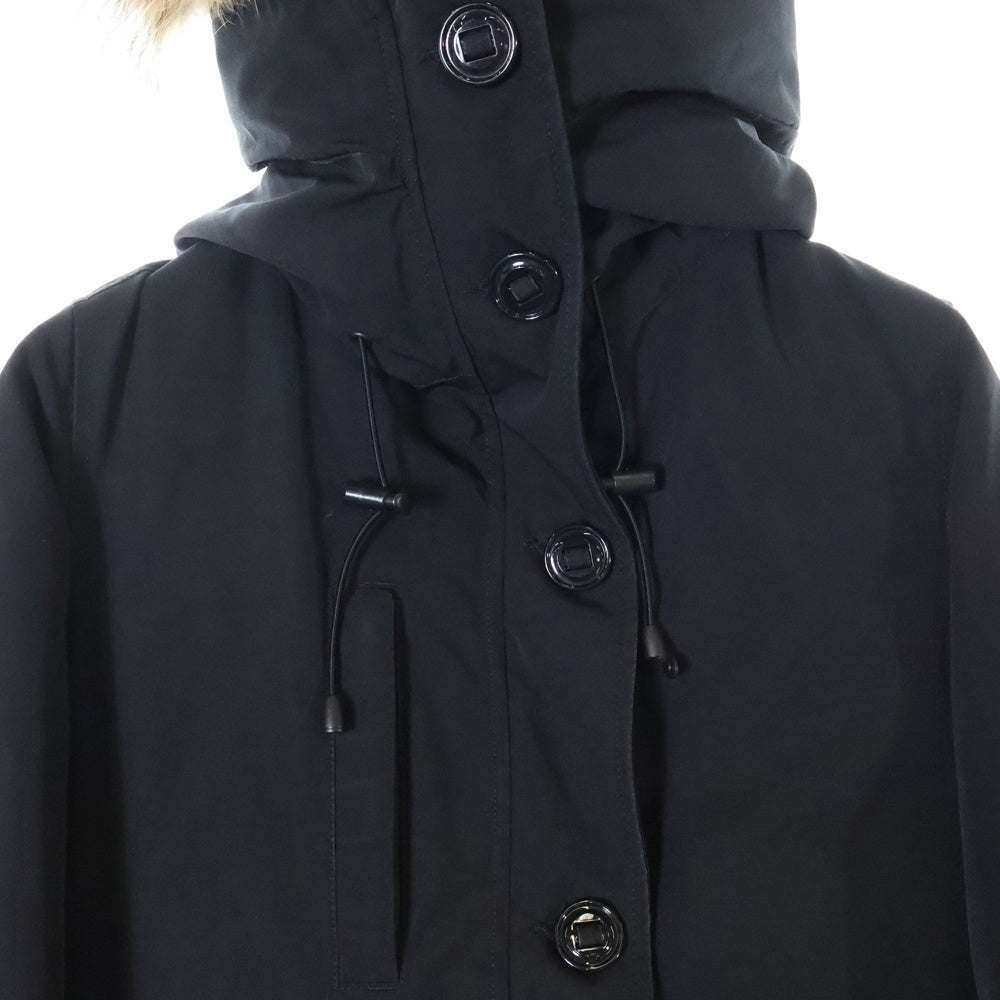 CANADA GOOSE(カナダグース) CHARLOTTE PARKA シャーロットパーカ コヨーテファー フーデッドダウンジャケット ブラック レディース 2300JL R