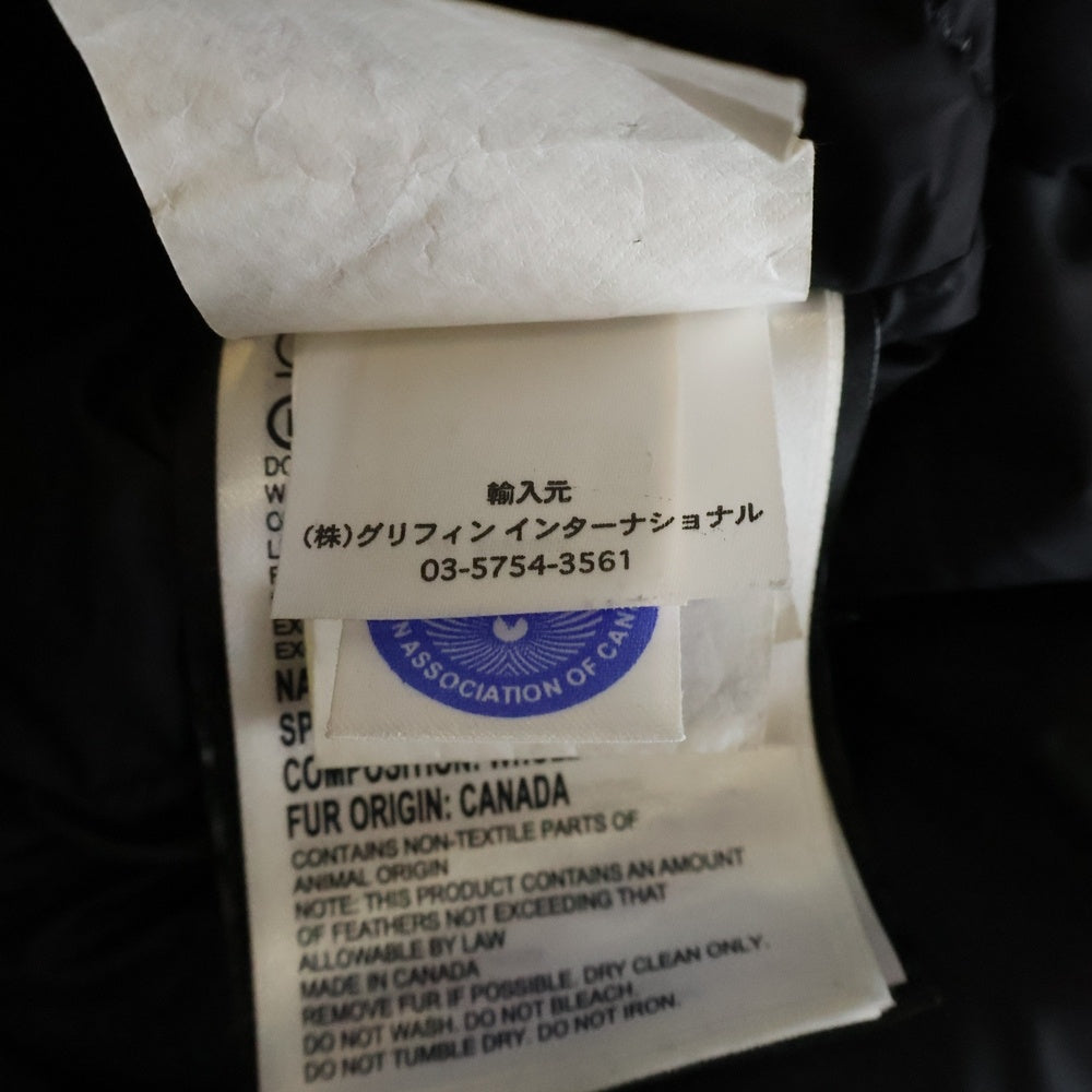 CANADA GOOSE(カナダグース) CHARLOTTE PARKA シャーロットパーカ コヨーテファー フーデッドダウンジャケット ブラック レディース 2300JL R