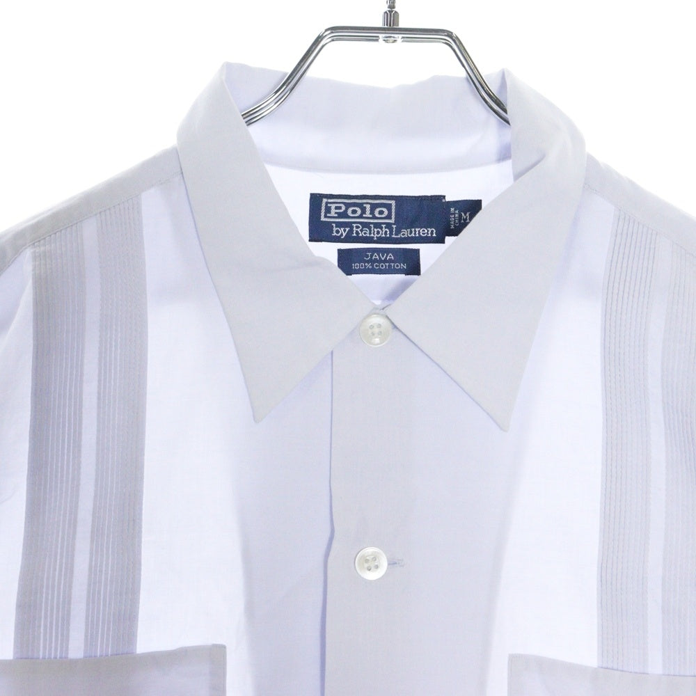 POLO RALPH LAUREN(ポロラルフローレン) 90S VINTAGE JAVA ジャヴァ キューバ コットン半袖シャツ ライトブルー