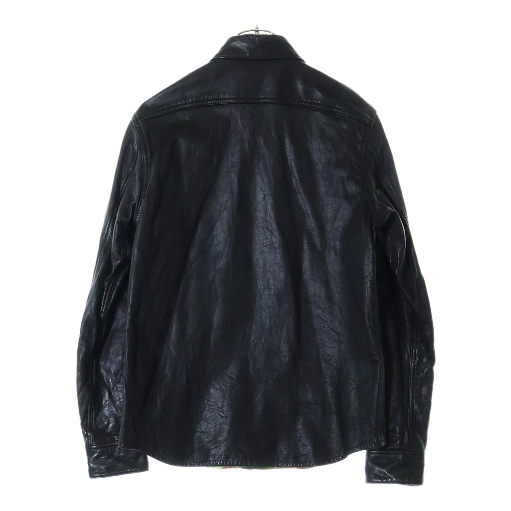 JUNYA WATANABE COMME des GARCONS(ジュンヤワタナベ コムデギャルソン) 07AW AD2007 カモフラ裏地 カウレザー ボールジップ ジャケット ブラック WT-B002