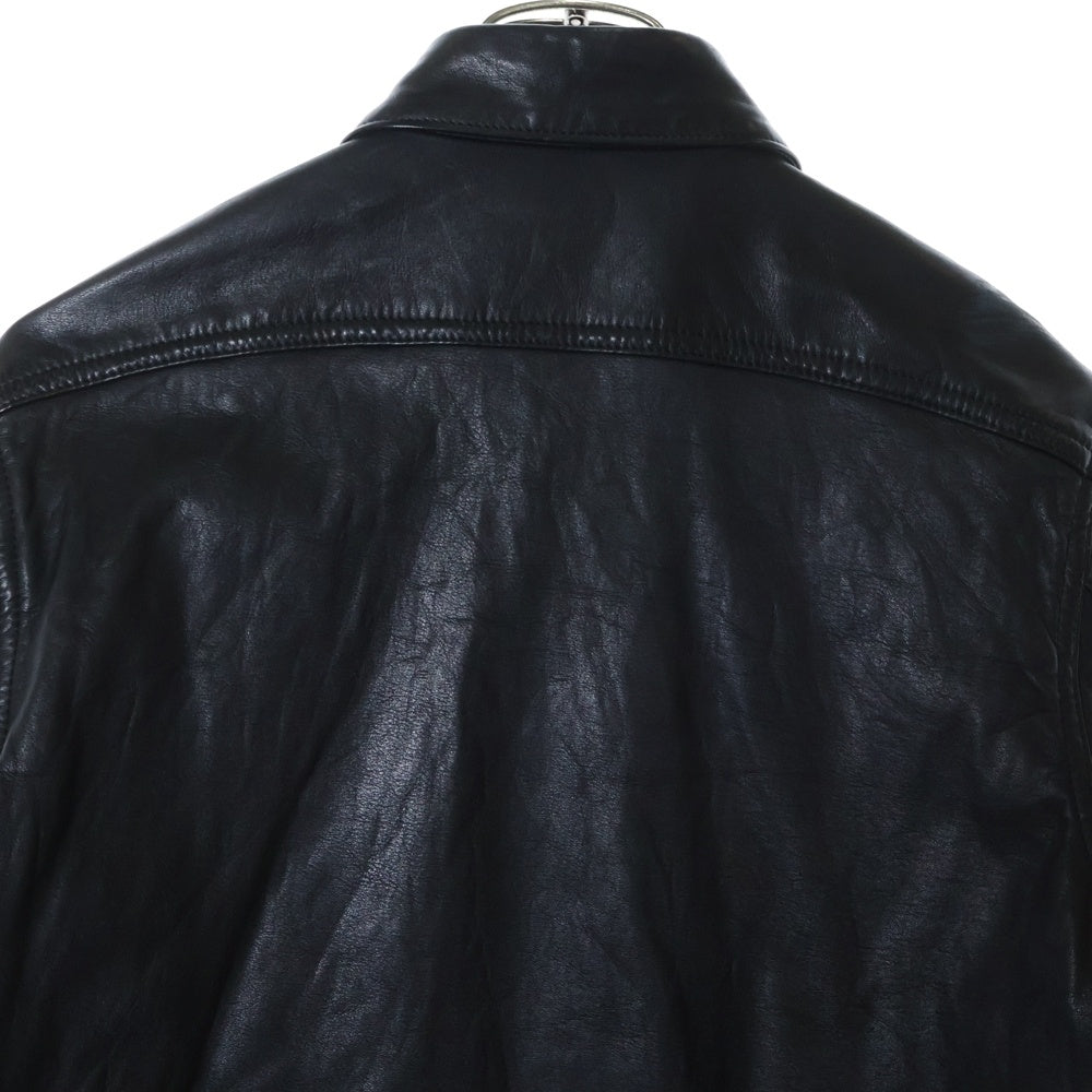 JUNYA WATANABE COMME des GARCONS(ジュンヤワタナベ コムデギャルソン) 07AW AD2007 カモフラ裏地 カウレザー ボールジップ ジャケット ブラック WT-B002