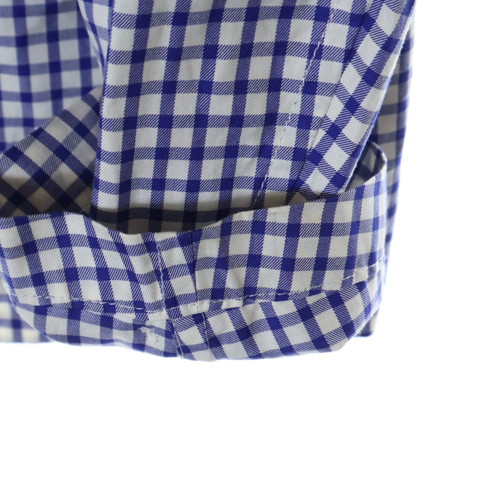 COMME des GARCONS HOMME(コムデギャルソンオム) 09SS AD2008 ギンガムチェック ノッチドラペル テーラード ジャケット ブルー/ホワイト HC-JO47