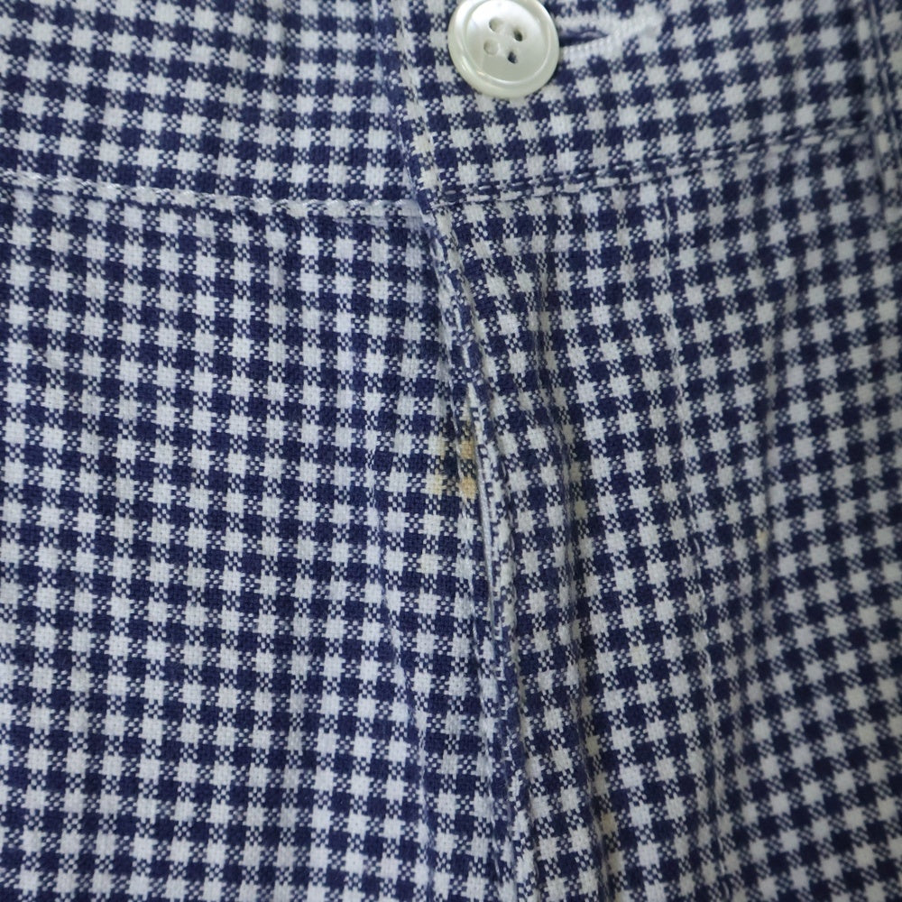 COMME des GARCONS HOMME(コムデギャルソンオム) 09SS AD2008 ブロックチェック ジップフライ ストレート スラックス トラウザー パンツ ネイビー/ホワイト HC-P058