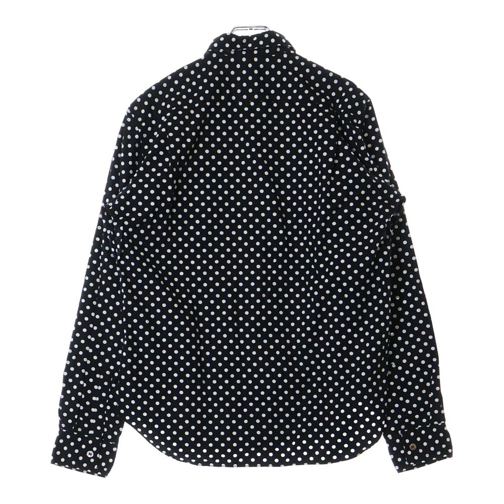 COMME des GARCONS HOMME(コムデギャルソンオム) 07SS AD2006 テープレイヤード レギュラーカラー コットン ドッド 長袖シャツ ブラック/ホワイト HS-B011