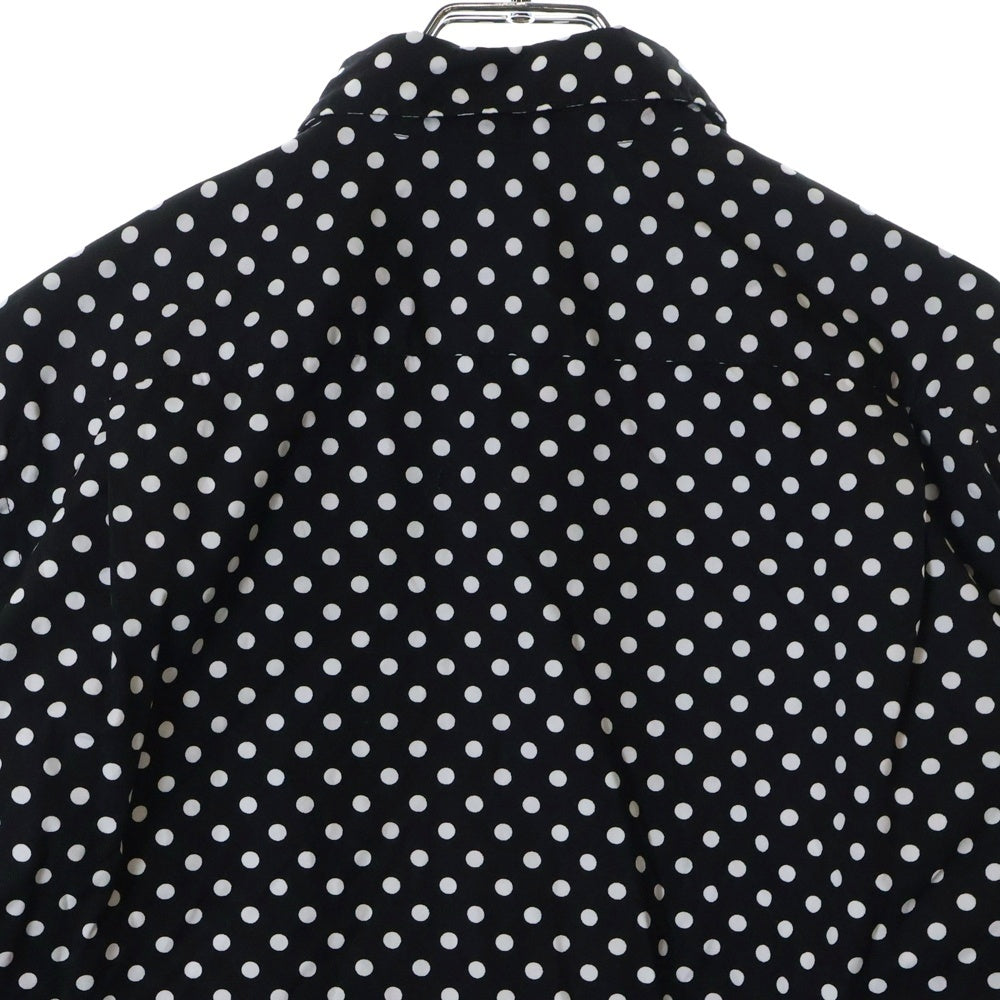 COMME des GARCONS HOMME(コムデギャルソンオム) 07SS AD2006 テープレイヤード レギュラーカラー コットン ドッド 長袖シャツ ブラック/ホワイト HS-B011