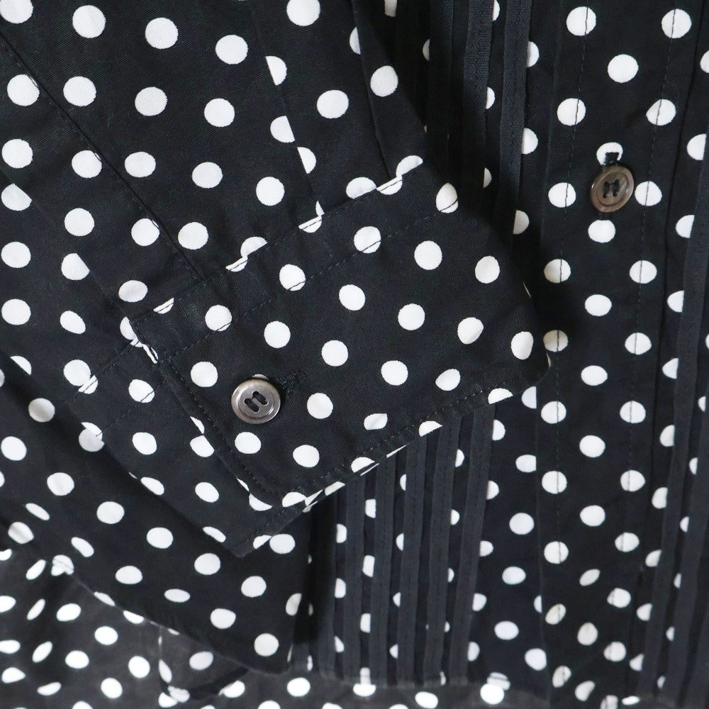 COMME des GARCONS HOMME(コムデギャルソンオム) 07SS AD2006 テープレイヤード レギュラーカラー コットン ドッド 長袖シャツ ブラック/ホワイト HS-B011