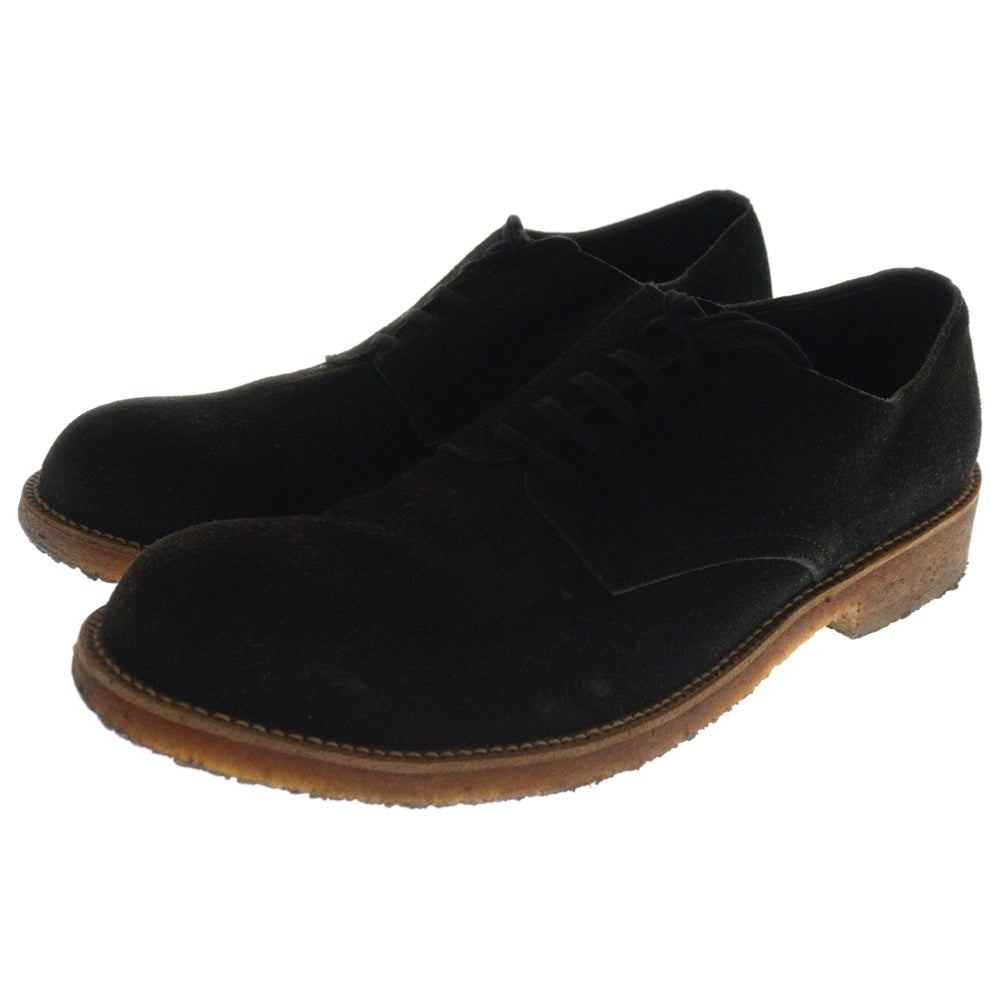 COMME des GARCONS HOMME(コムデギャルソンオム) ホワイトステッチ プレーントゥ レザー レースアップ ドレスシューズ ブラック
