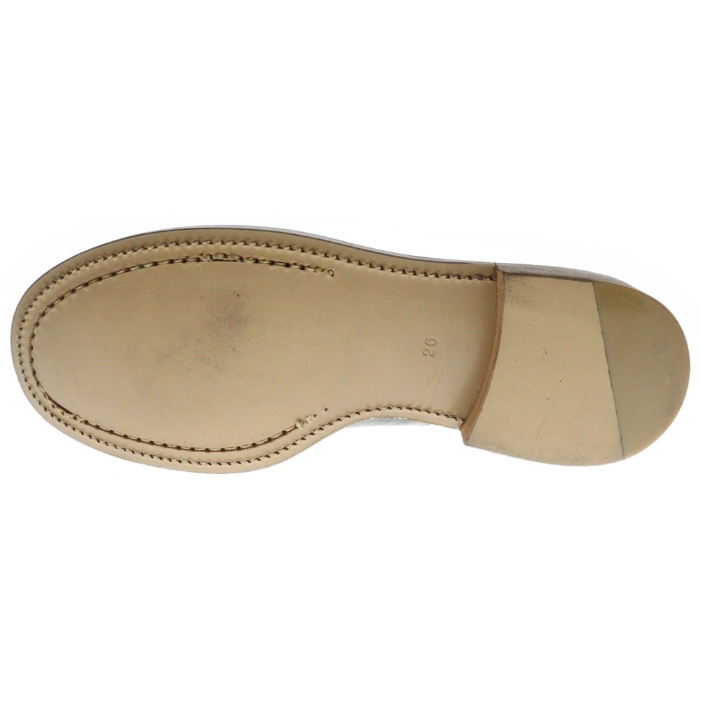 COMME des GARCONS HOMME PLUS(コムデギャルソンオムプリュス) フェード加工 ペイントソール レザー プレーントゥ レースアップ ドレスシューズ シルバー/ダークグレー