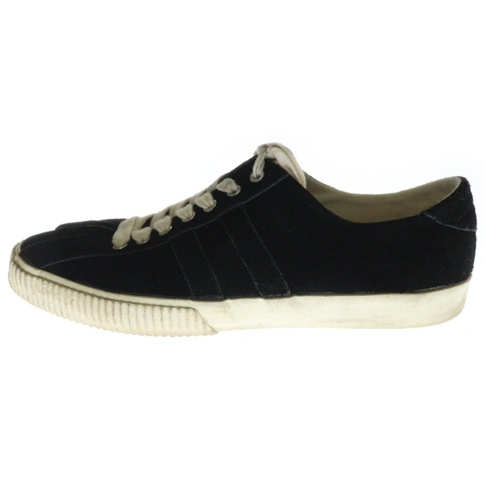 COMME des GARCONS HOMME(コムデギャルソンオム) センター オープン レースアップ スエード ローカット スニーカー ブラック