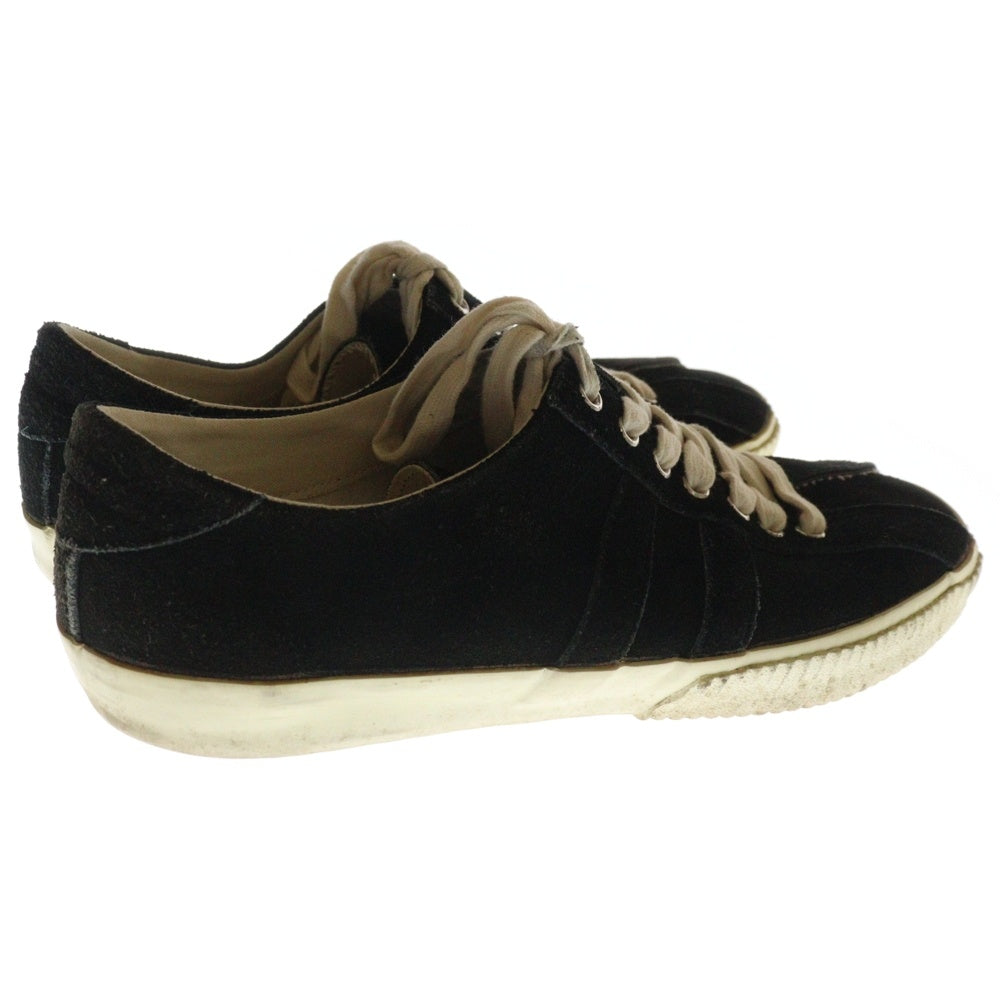 COMME des GARCONS HOMME(コムデギャルソンオム) センター オープン レースアップ スエード ローカット スニーカー ブラック