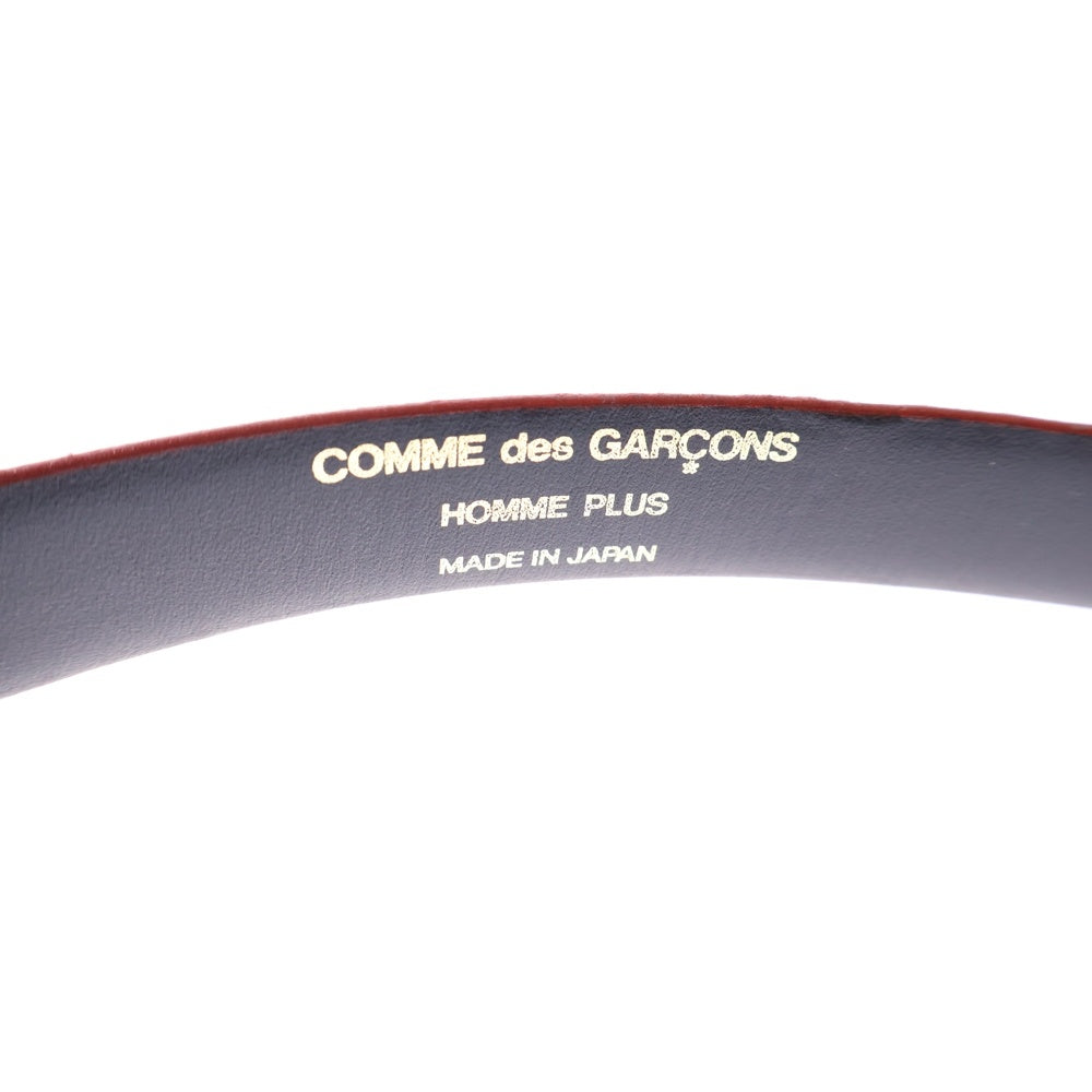 COMME des GARCONS HOMME PLUS(コムデギャルソンオムプリュス) カウレザー スモールバックル ビビット カラー ベルト レッド PJ-K301