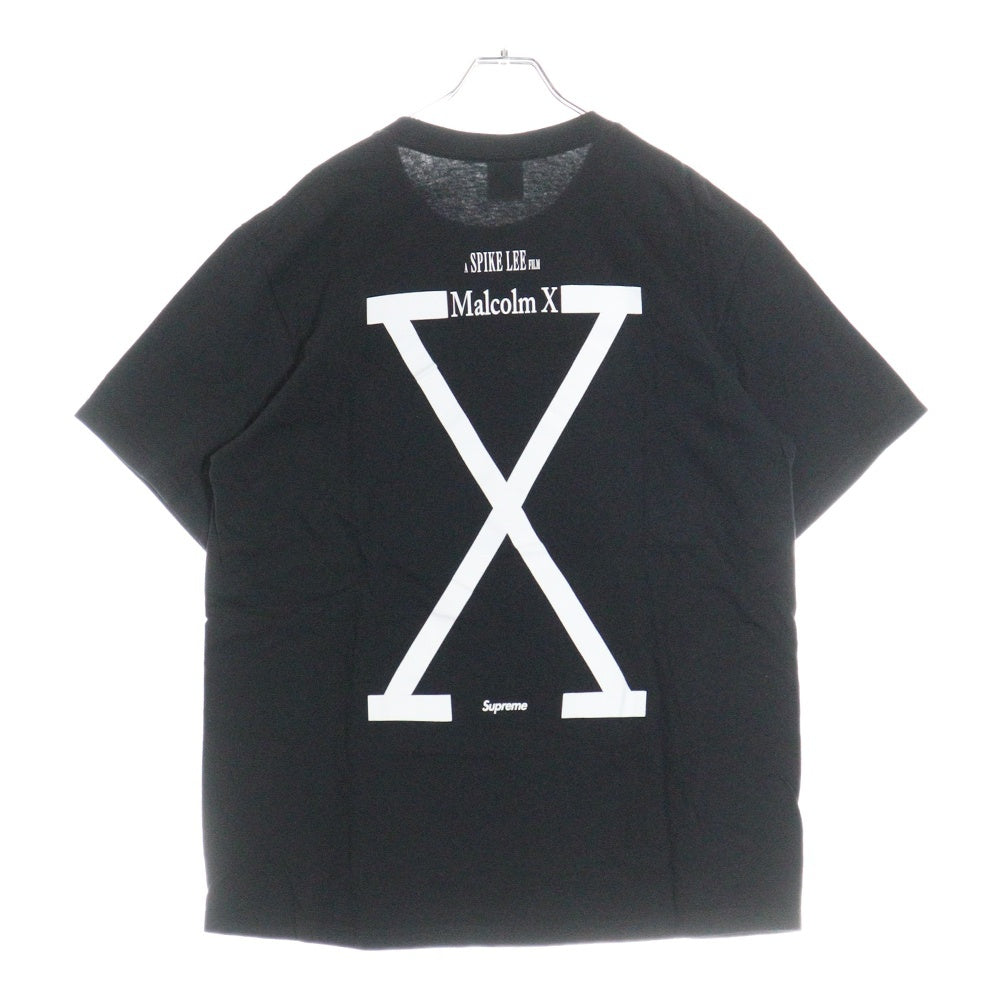 SUPREME(シュプリーム) 40 Acres Malcolm X Tee 40エーカー マルコムエックス グラフィックプリント クルーネック半袖Tシャツ カットソー ブラック