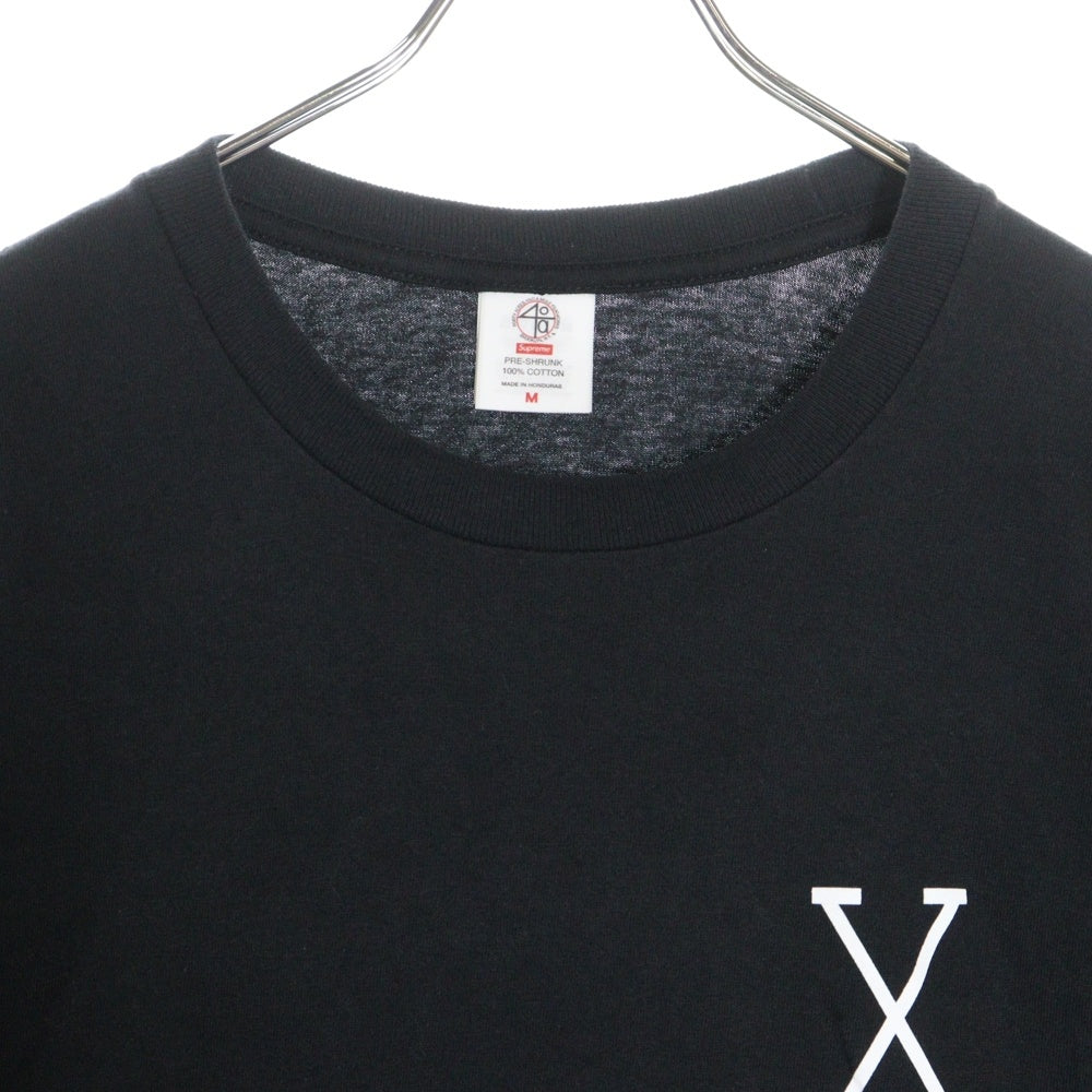 SUPREME(シュプリーム) 40 Acres Malcolm X Tee 40エーカー マルコムエックス グラフィックプリント クルーネック半袖Tシャツ カットソー ブラック