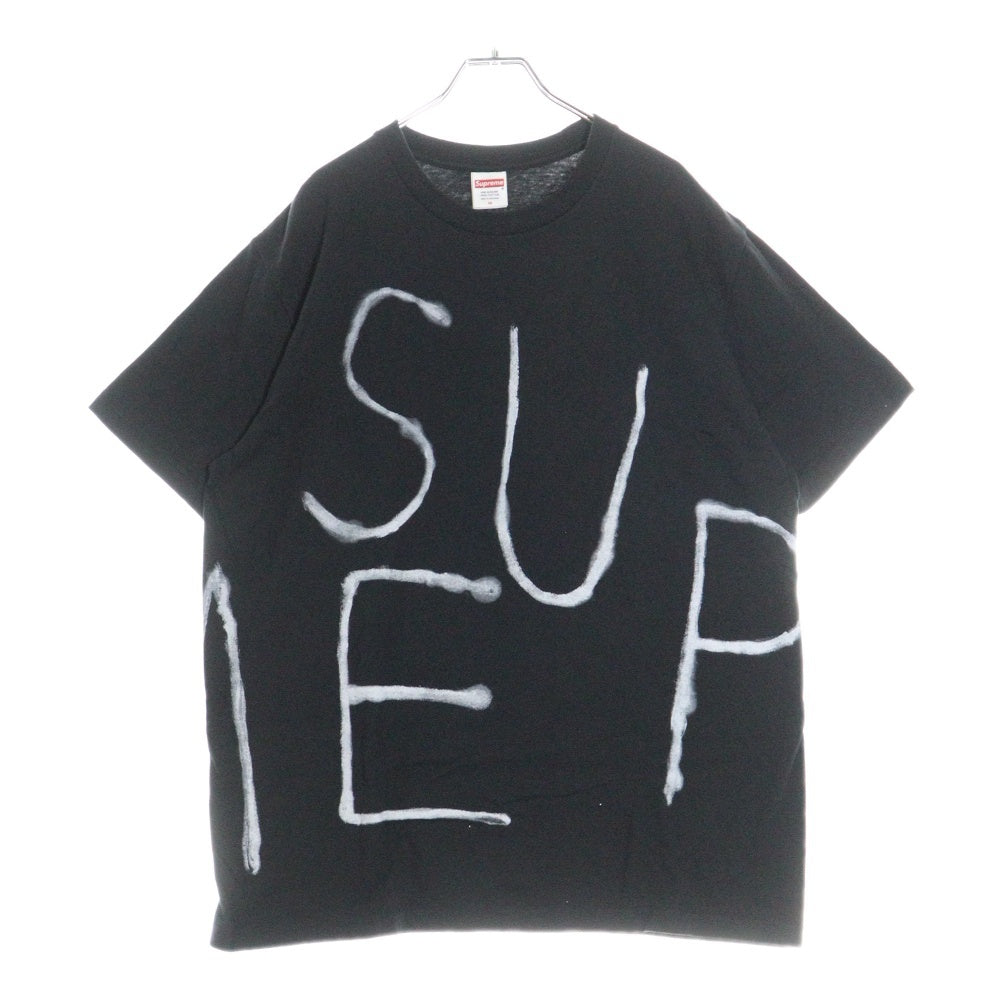SUPREME(シュプリーム) 25SS Painted Tee ペイント グラフィックプリント クルーネック半袖Tシャツ カットソー ブラック