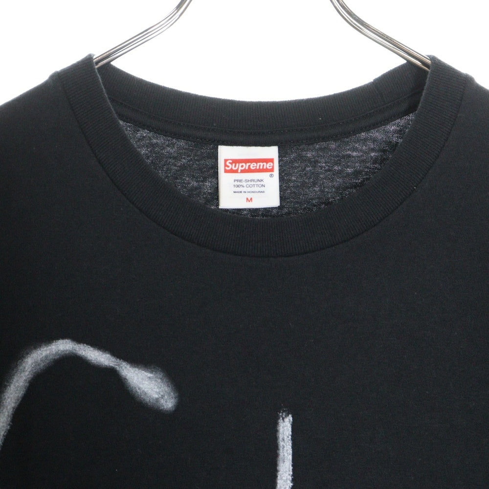 SUPREME(シュプリーム) 25SS Painted Tee ペイント グラフィックプリント クルーネック半袖Tシャツ カットソー ブラック