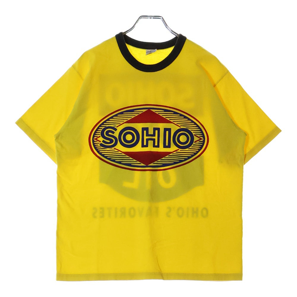 BOOTLEGGERS(ブートレガーズ) REUNION SOHIO RINGER TEE スタンダード・オイル・オブ・オハイオ 両面プリント 半袖リンガーTシャツ 半袖クルーネックカットソー イエロー