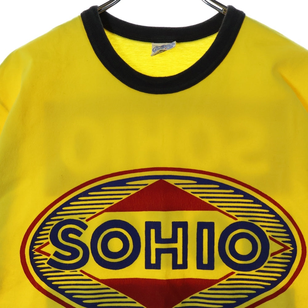 BOOTLEGGERS(ブートレガーズ) REUNION SOHIO RINGER TEE スタンダード・オイル・オブ・オハイオ 両面プリント 半袖リンガーTシャツ 半袖クルーネックカットソー イエロー