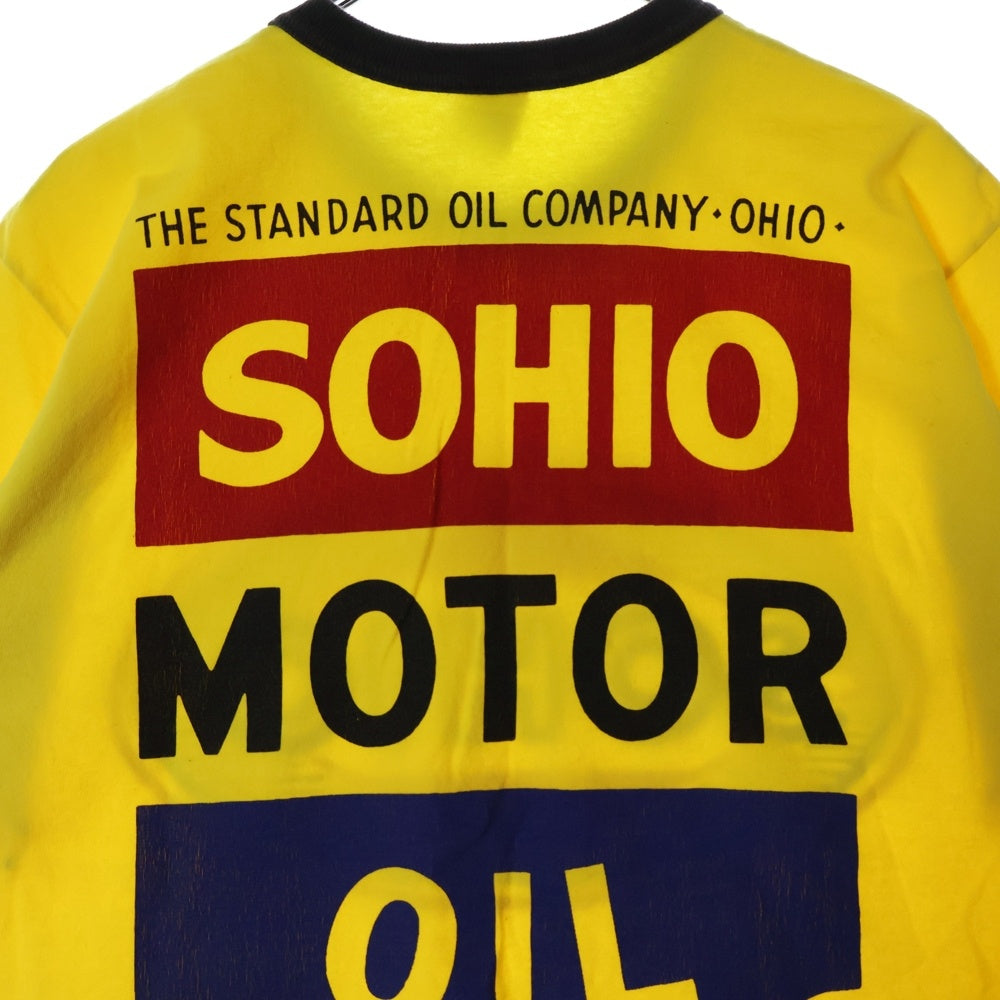 BOOTLEGGERS(ブートレガーズ) REUNION SOHIO RINGER TEE スタンダード・オイル・オブ・オハイオ 両面プリント 半袖リンガーTシャツ 半袖クルーネックカットソー イエロー