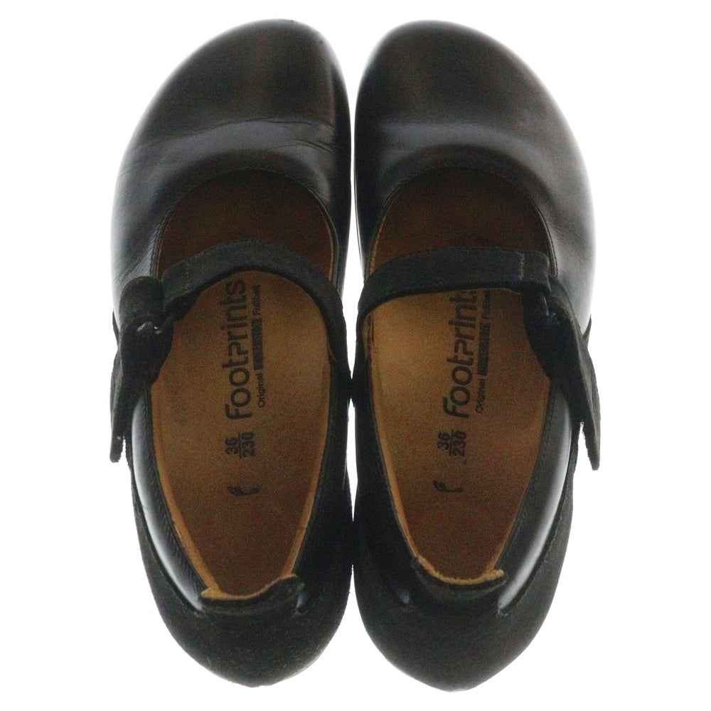 BIRKENSTOCK(ビルケンシュトック) ×FOOTPRINTS フットプリンツ ストラップ付き レザーサンダル レディース ブラック