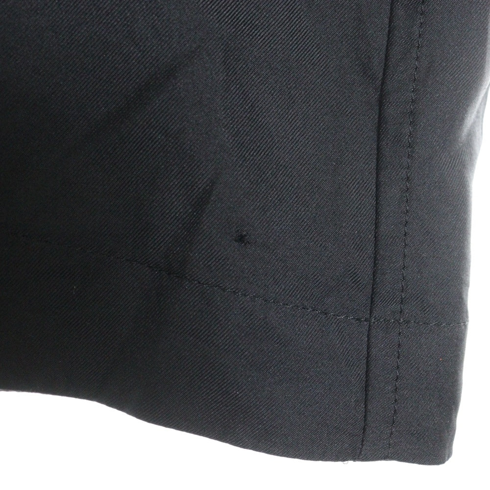 FEAR OF GOD(フィアオブゴッド) ロゴパッチ付き ハーフボタン レーヨン ノーカラーシャツ ロングスリーブ ブラック FCC400030