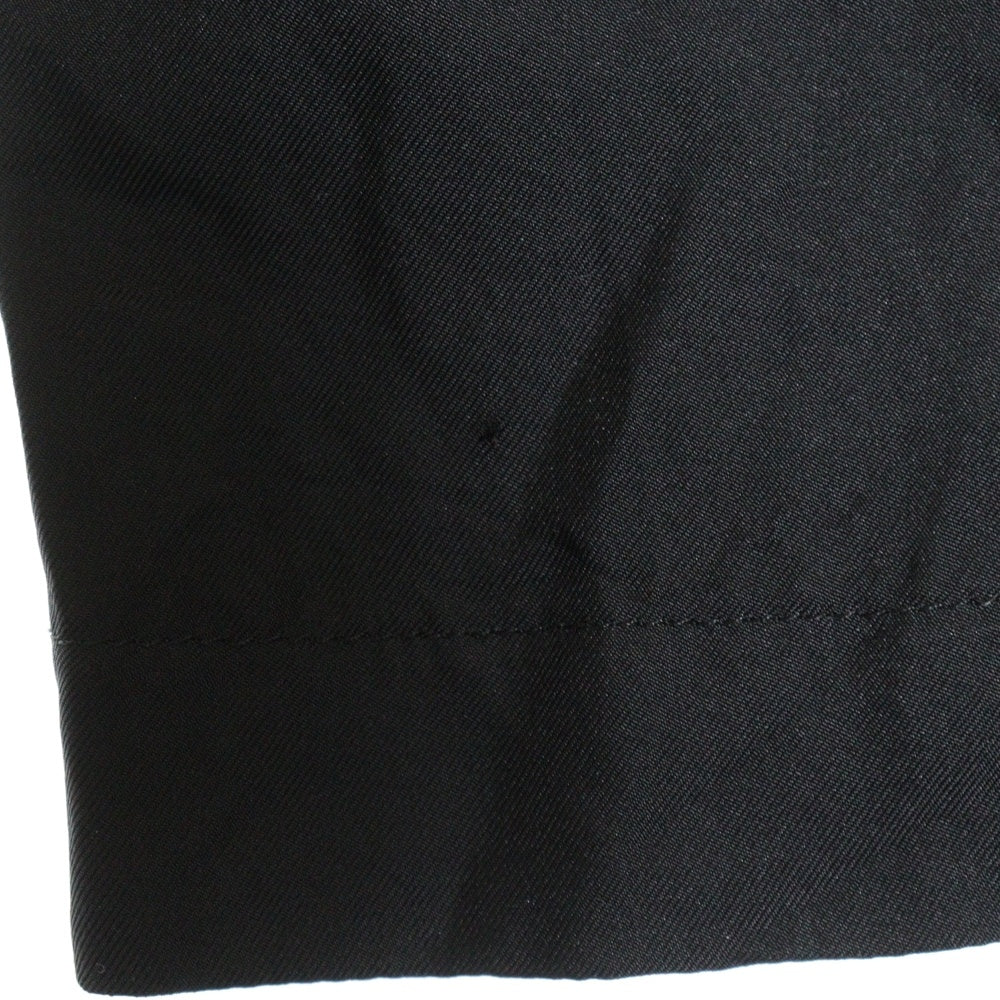 FEAR OF GOD(フィアオブゴッド) ロゴパッチ付き ハーフボタン レーヨン ノーカラーシャツ ロングスリーブ ブラック FCC400030