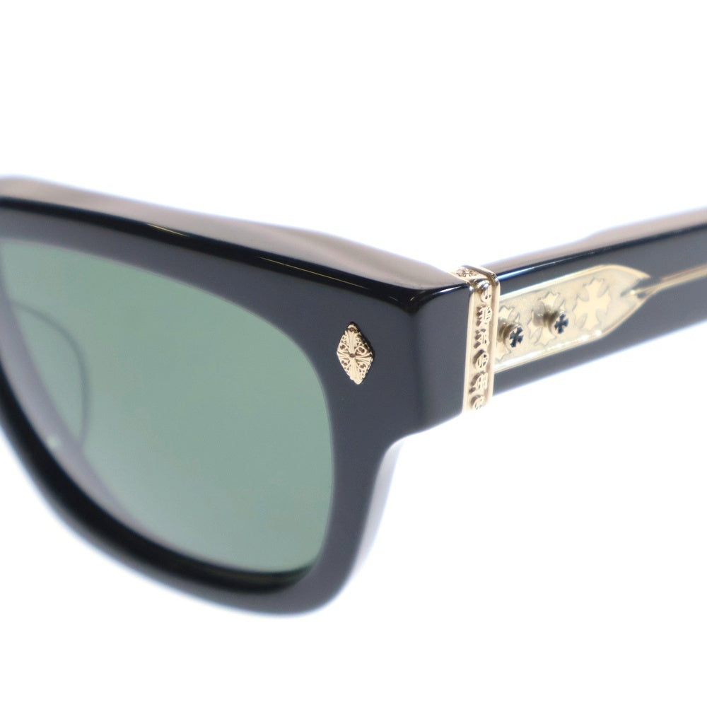 CHROME HEARTS(クロムハーツ) DICK FITZENER CHプラステンプル ウェリントン セルフレーム サングラス 眼鏡 アイウェア ブラック