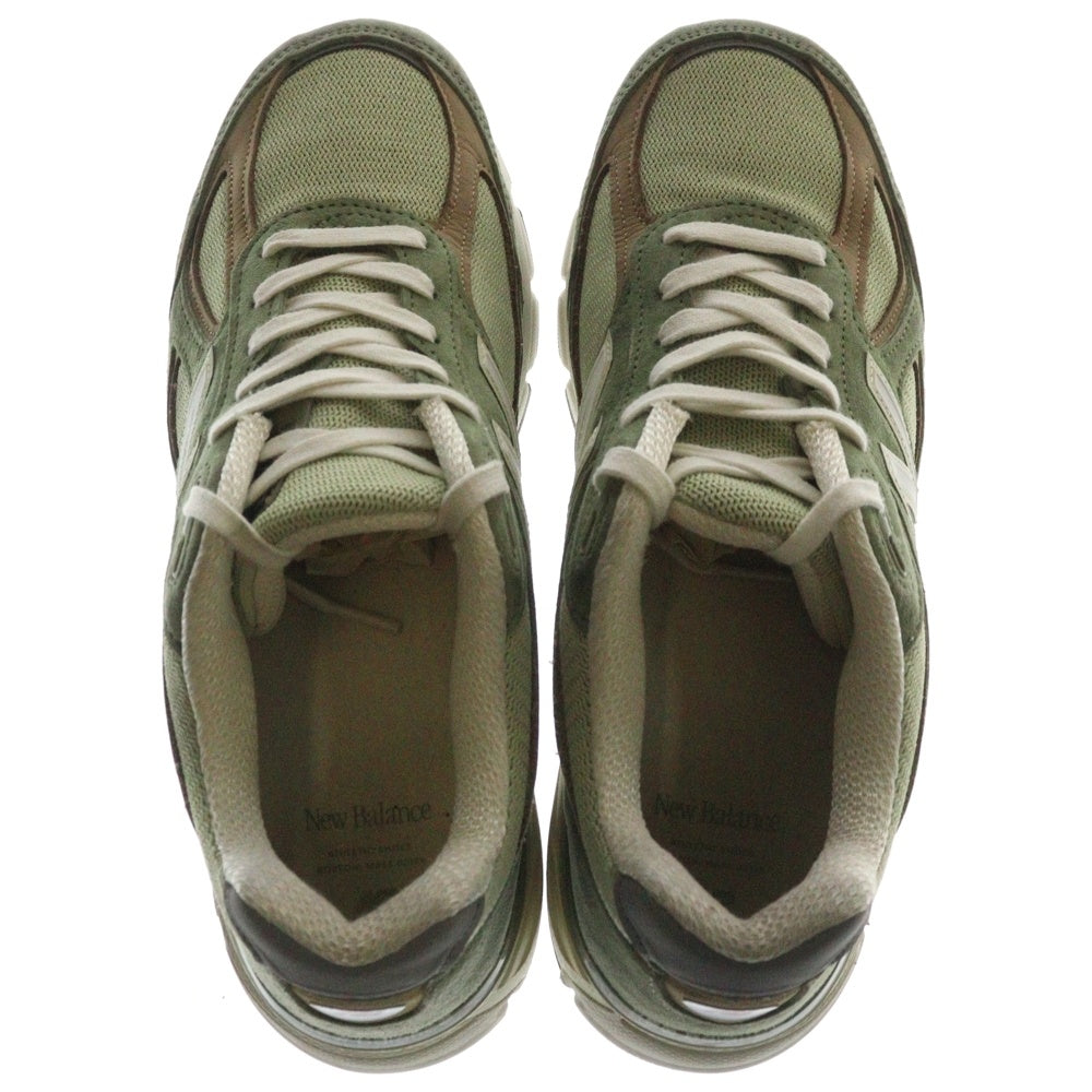 New Balance(ニューバランス) U990GT4 990V4 オリーブ メッシュローカットスニーカー グリーン US9.5/27.5cm