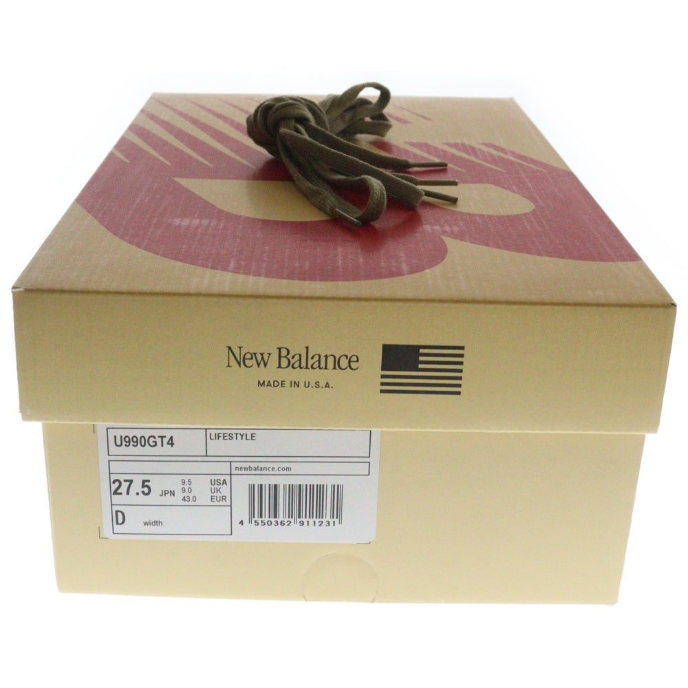 New Balance(ニューバランス) U990GT4 990V4 オリーブ メッシュローカットスニーカー グリーン US9.5/27.5cm