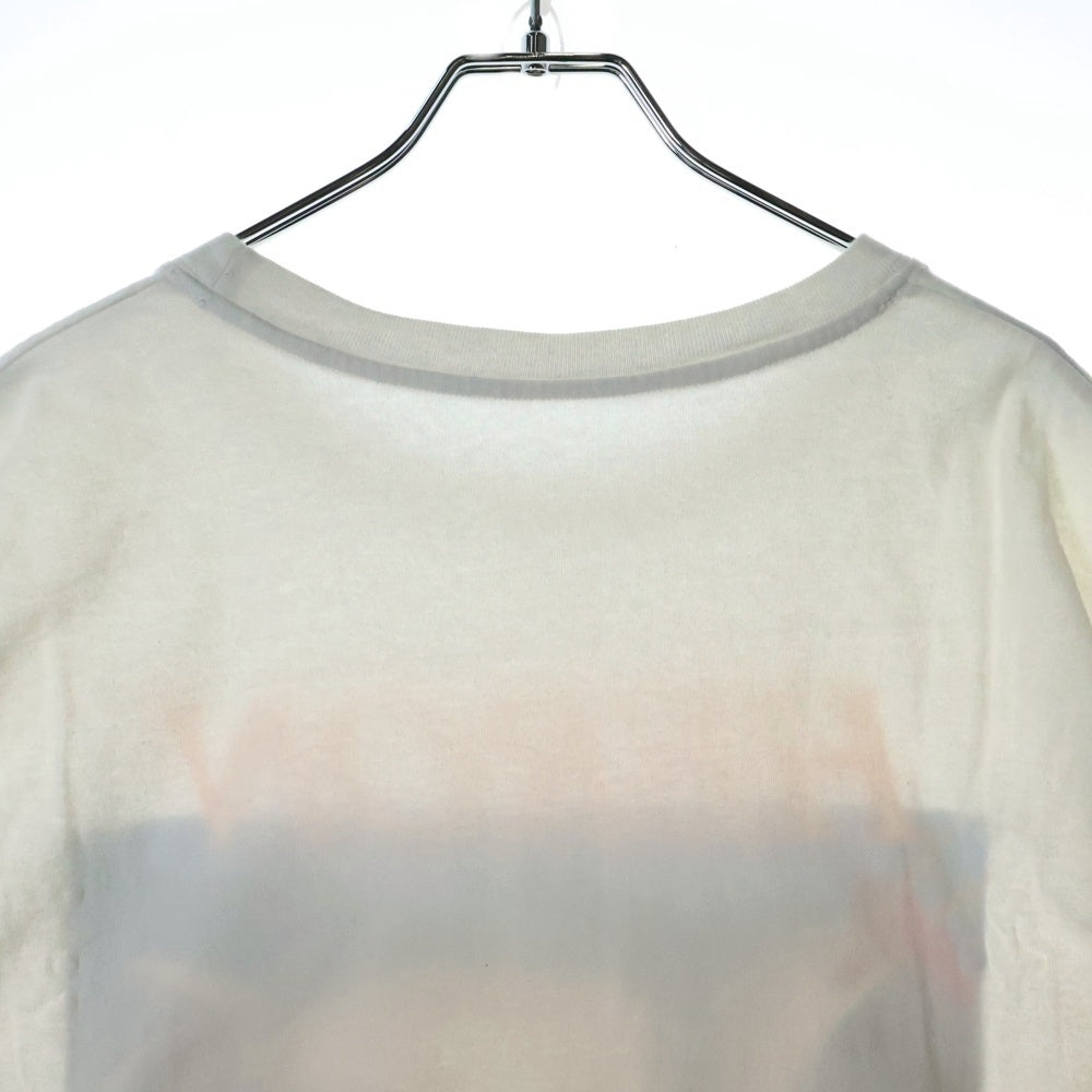 HERON PRESTON(ヘロンプレストン) 18SS Heron Print Tee ヘロン プリントTシャツ 半袖カットソー ホワイト HMAA001S18632014