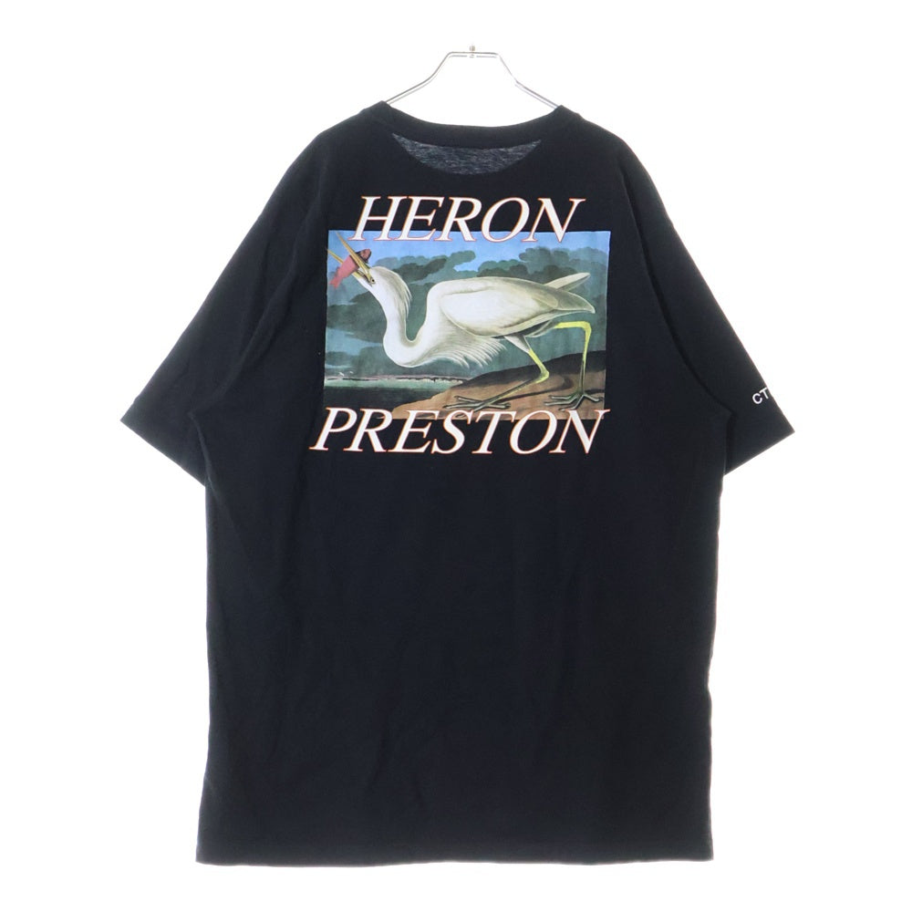 HERON PRESTON(ヘロンプレストン) 18SS Show House Tee ショーハウス プリントTシャツ 半袖カットソー ブラック HMAA001S18632050