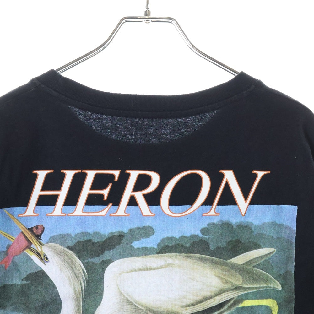 HERON PRESTON(ヘロンプレストン) 18SS Show House Tee ショーハウス プリントTシャツ 半袖カットソー ブラック HMAA001S18632050