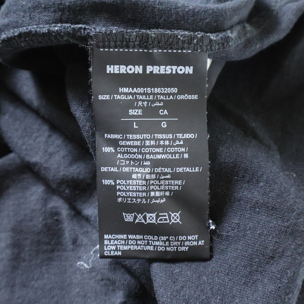 HERON PRESTON(ヘロンプレストン) 18SS Show House Tee ショーハウス プリントTシャツ 半袖カットソー ブラック HMAA001S18632050
