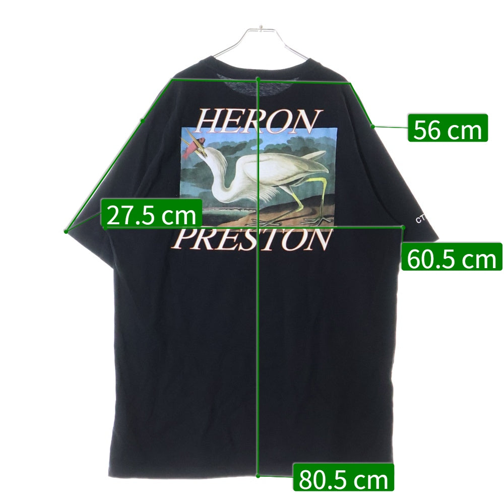 HERON PRESTON(ヘロンプレストン) 18SS Show House Tee ショーハウス プリントTシャツ 半袖カットソー ブラック HMAA001S18632050