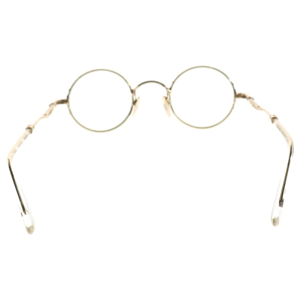 CHROME HEARTS(クロムハーツ) EDITH F クロステンプル メタルフレーム ラウンド眼鏡 サングラス ゴールド