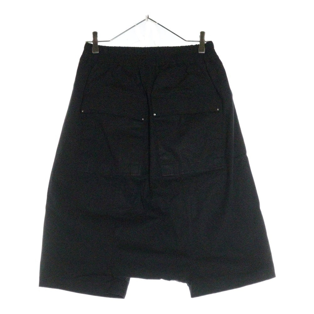 Rick Owens(リックオウエンス) 21AW DRAWSTRING RICKS PODS ドローストリング ポッズショーツ サルエルハーフパンツ ブラック RU02A5384-MU