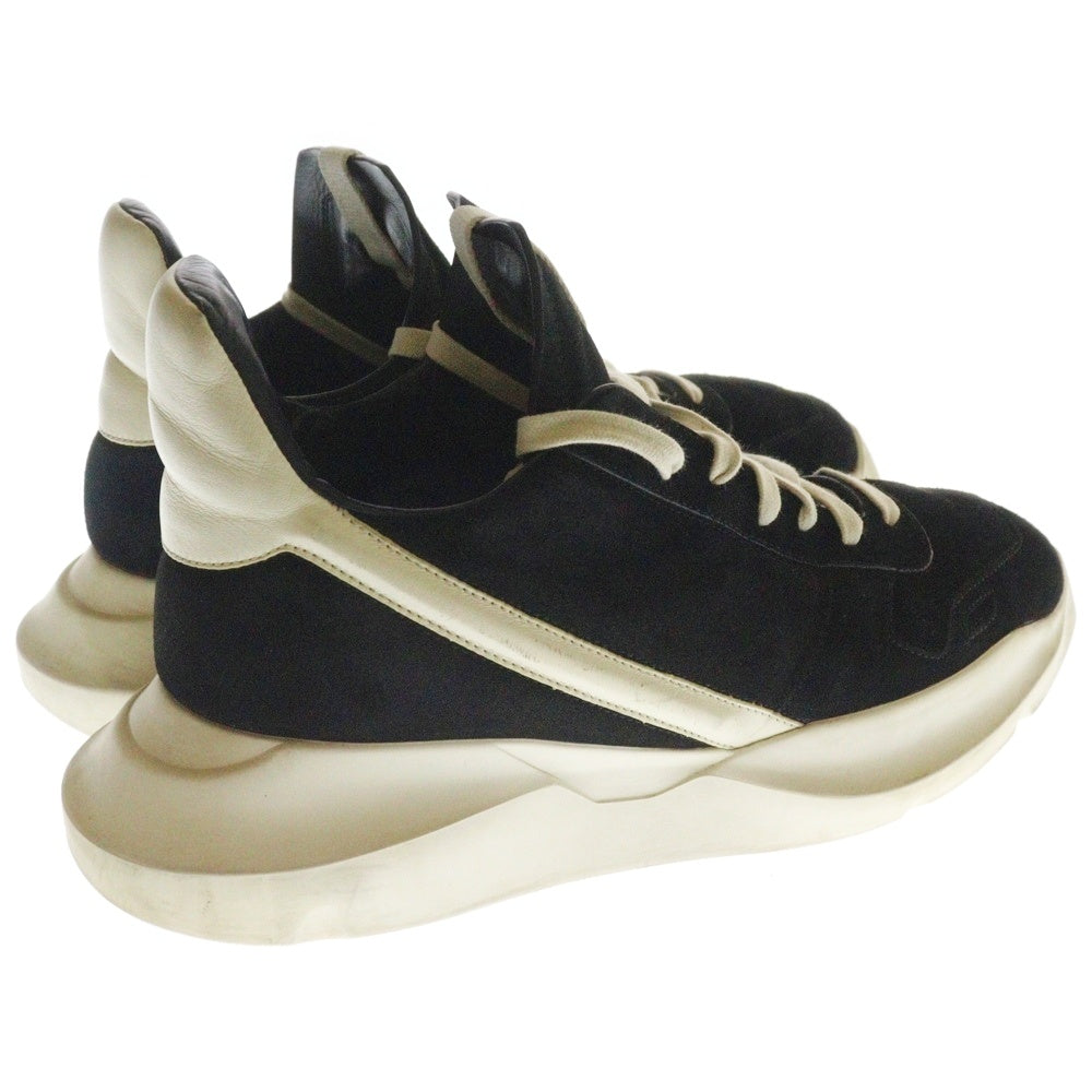 Rick Owens(リックオウエンス) 23SS GETH RUNNER ゲスランナー スエード レザーシューズ ローカットスニーカー ブラック/ホワイト RU01C4814