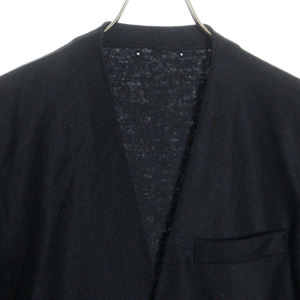 SOPHNET.(ソフネット) 21AW WOOL JERSEY NO COLLAR JACKET ウールジャージー ノーカラージャケット ブラック SOPH-212006